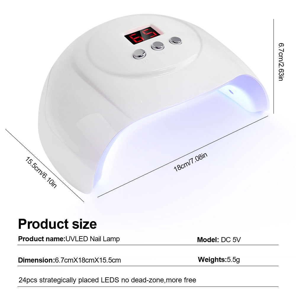 UV LED Nail Lamp Professional Nail Dryer For Gel Polish Led Lamp For Gel Nails 3 Timers White