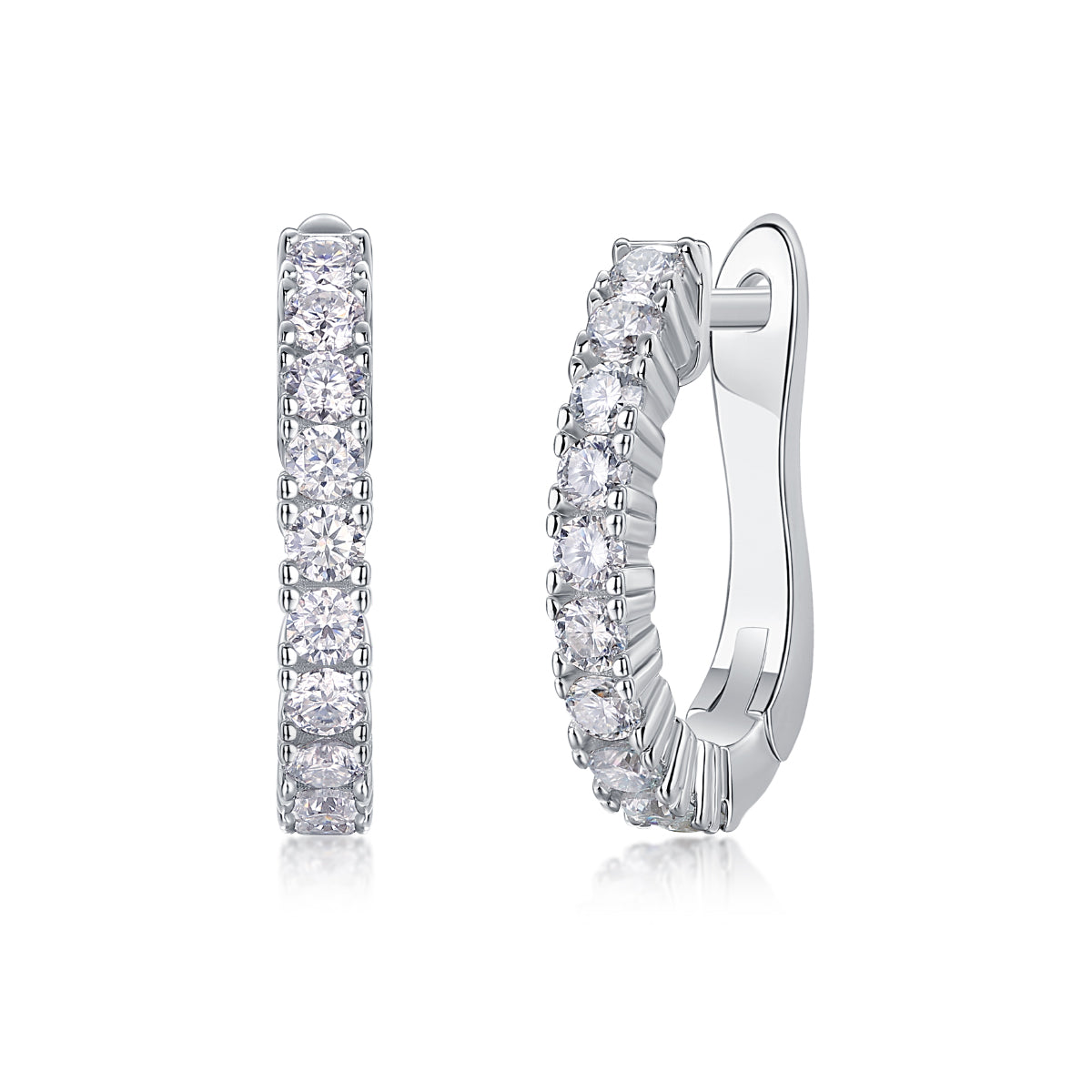 Moissanite Diamond Stud Earrings in S925 Silver